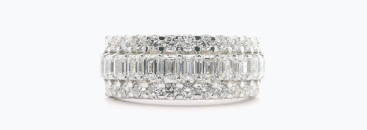 14K Mens Lab Diamond Band