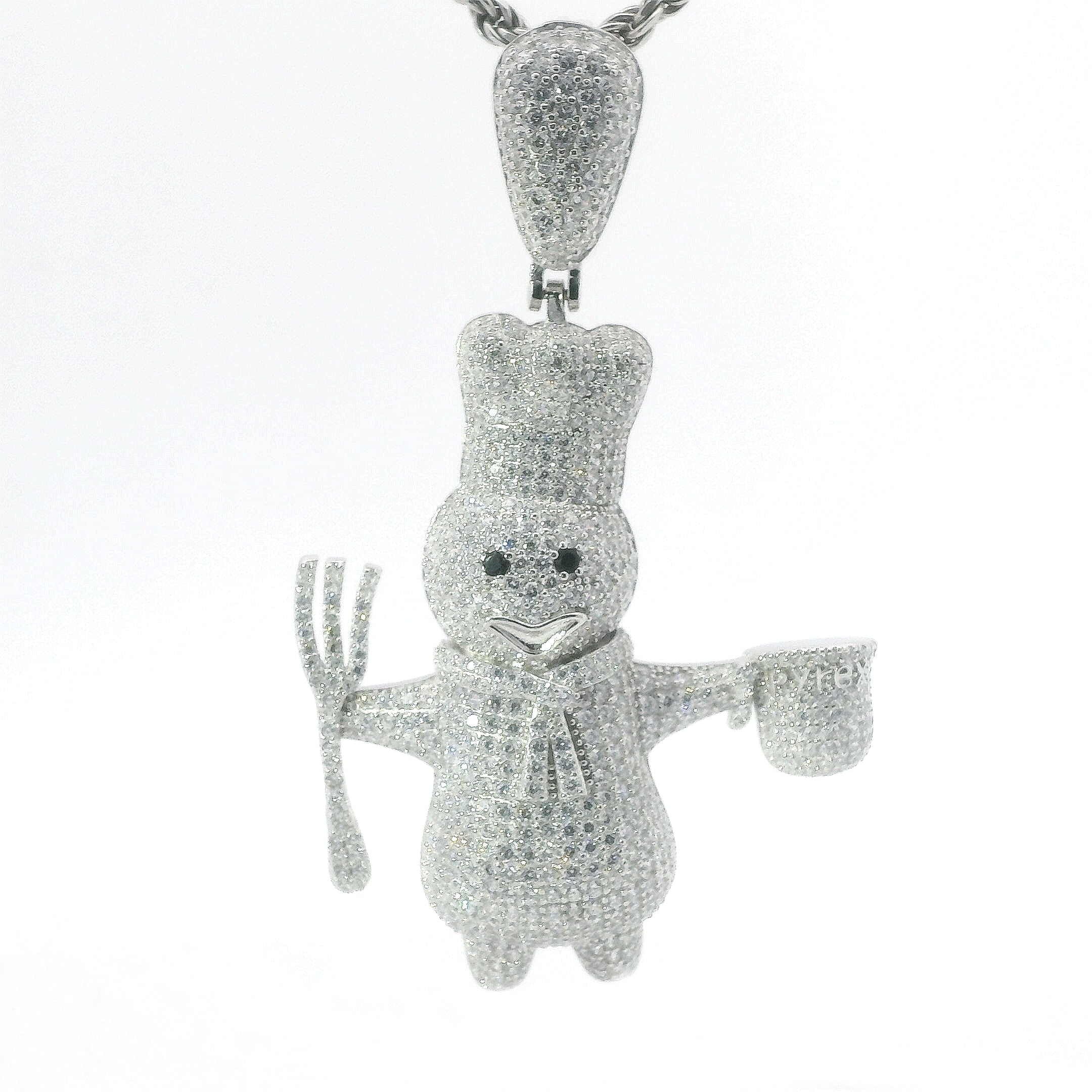 Silver CZ Pyrex Doughboy Pendant