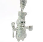 Silver CZ Pyrex Doughboy Pendant
