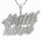 Silver & CZ Hustle Hard Pendant