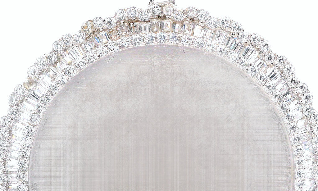 Silver CZ Picture Pendant