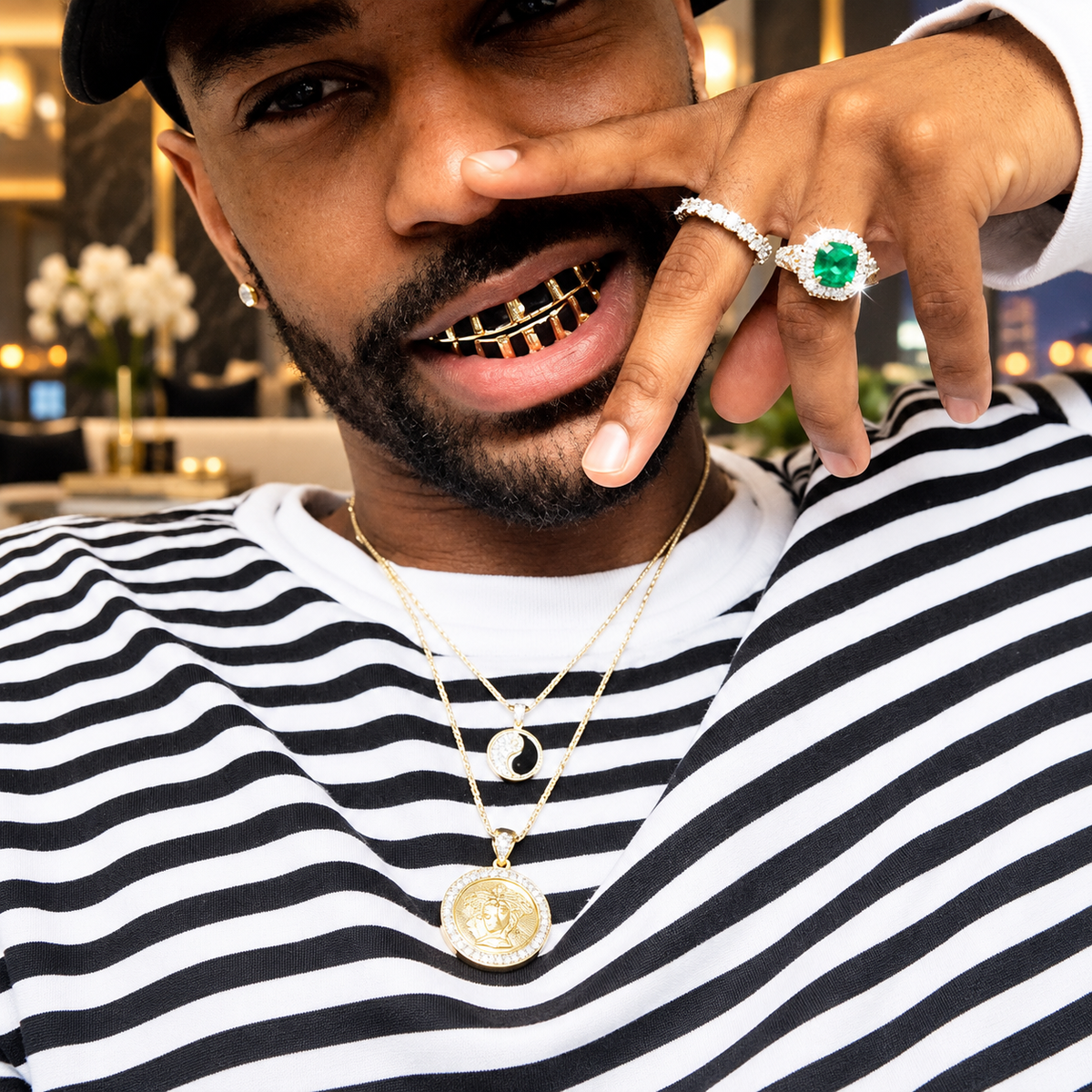 JDWR-CPG3001 Candy Paint Sixteen Teeth Grill with Black Enamel