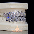 JDWR-2026-11 Flawless "French Cut" Invisible Set Grillz White Gold (Pullout)
