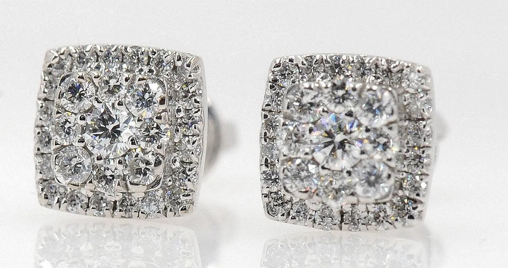 Diamond Stud earrings 1.6 Cttw in 14K Gold - Johnny Dang & Co