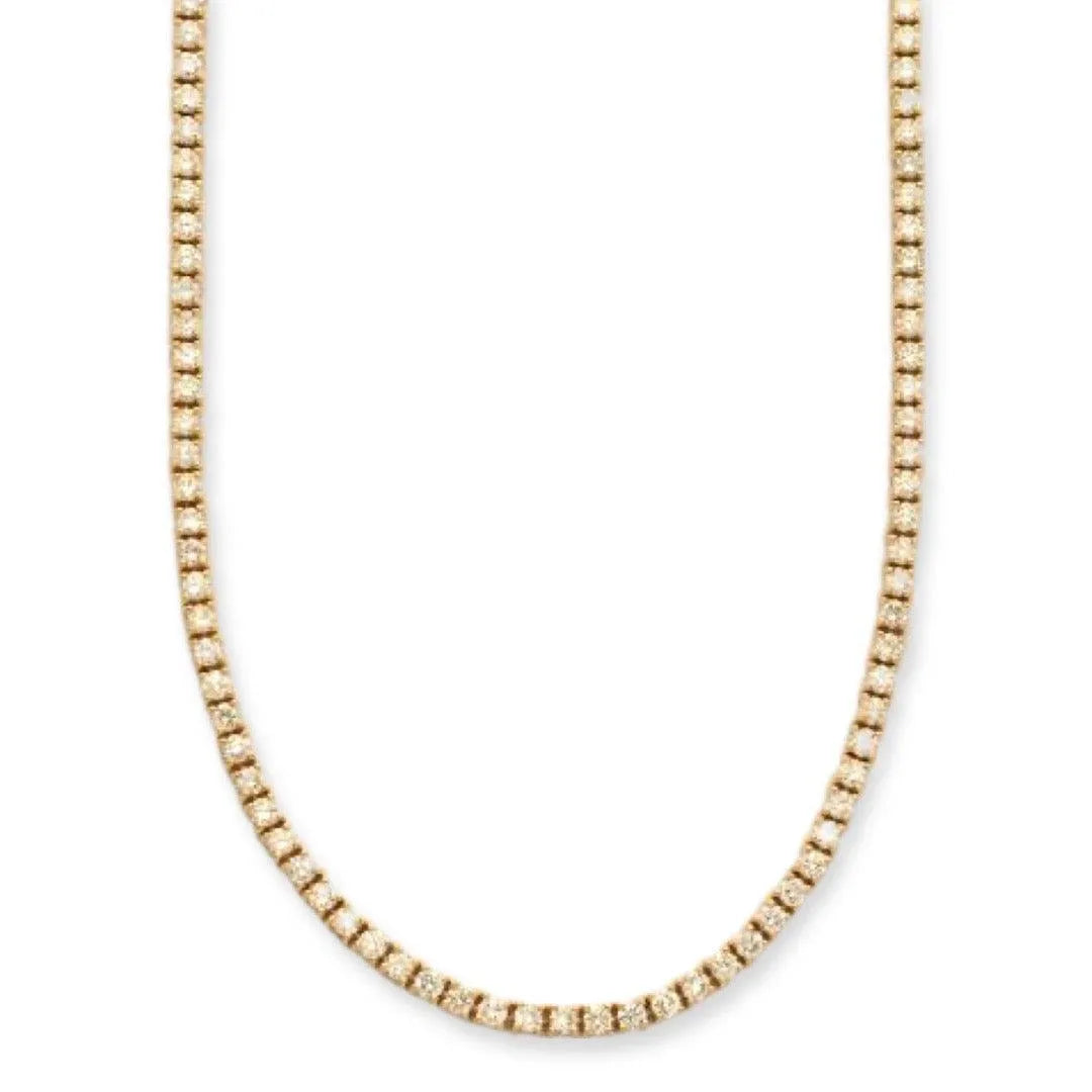 14KY 8.93CTW DIAMOND TENNIS NECKLACE - Johnny Dang & Co
