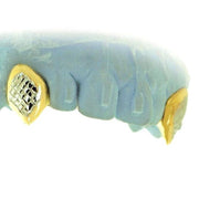 2 Teeth Short Fang Grillz with Back bar - Johnny Dang & Co