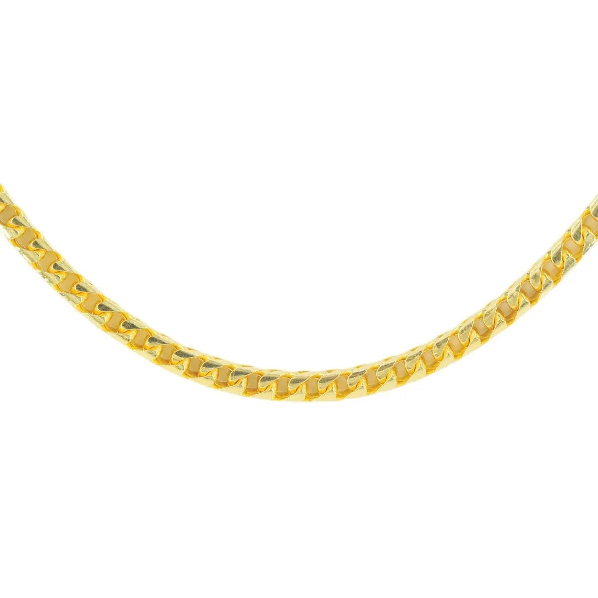 10K Gold 2.8mm Diamond Cut Solid Franco Chain - Johnny Dang & Co