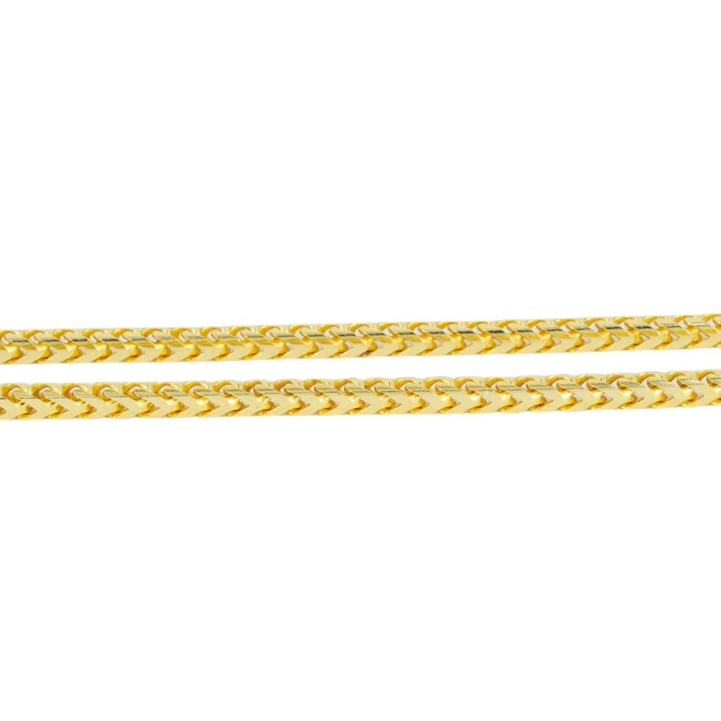 10K Gold 2.8mm Diamond Cut Solid Franco Chain - Johnny Dang & Co