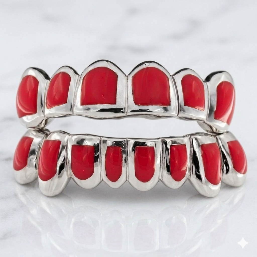 JDWR-116 - 14 Teeth Grill With Light Red Enamel