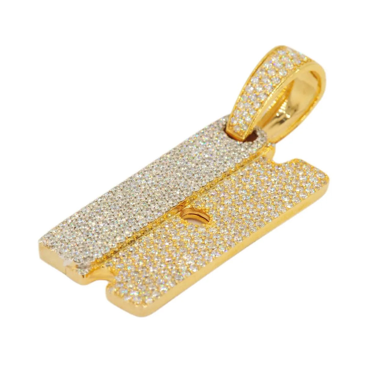 10KY+W 2.75CTW DIAMOND RAZOR BLADE PENDANT - Johnny Dang & Co