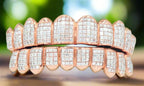 NEW Deluxe Carre Cut Invisible Grillz 10 Teeth - FLAWLESS Diamonds - Johnny Dang & Co
