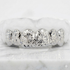 JDWR-TVJ-6045 - Custom 6 Teeth Solid Grill with Sunburst Diamond Cuts