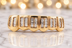 JDWR-C117C-2 Row HAND Channel Set Diamond Grillz