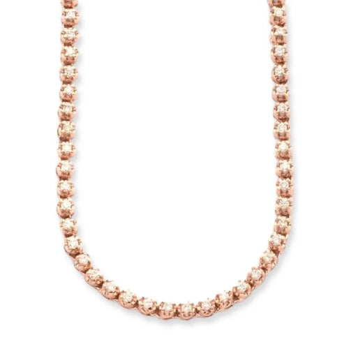 10KR 3.25CTW DIAMOND BUTTERCUP TENNIS NECKLACE - Johnny Dang & Co