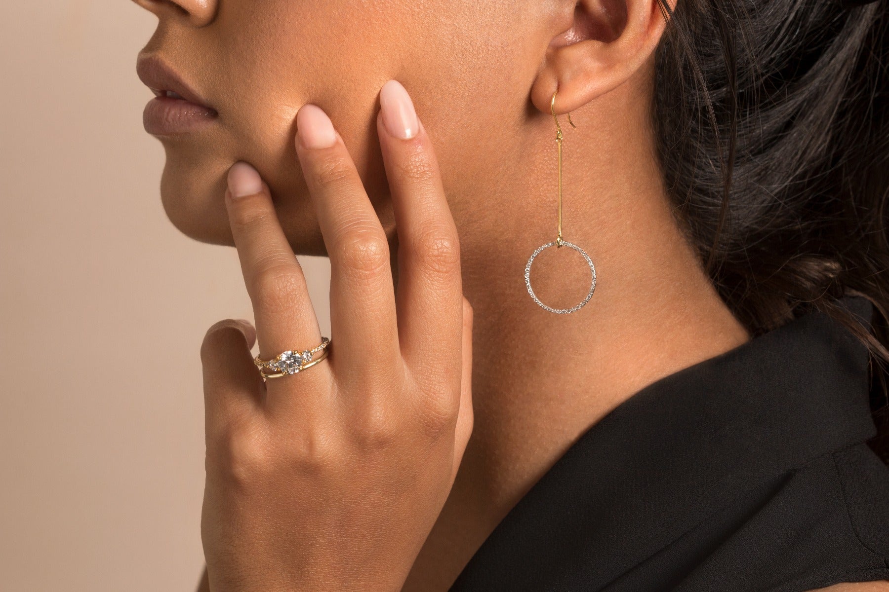 Cultivated Lab 3 Diamond Pave