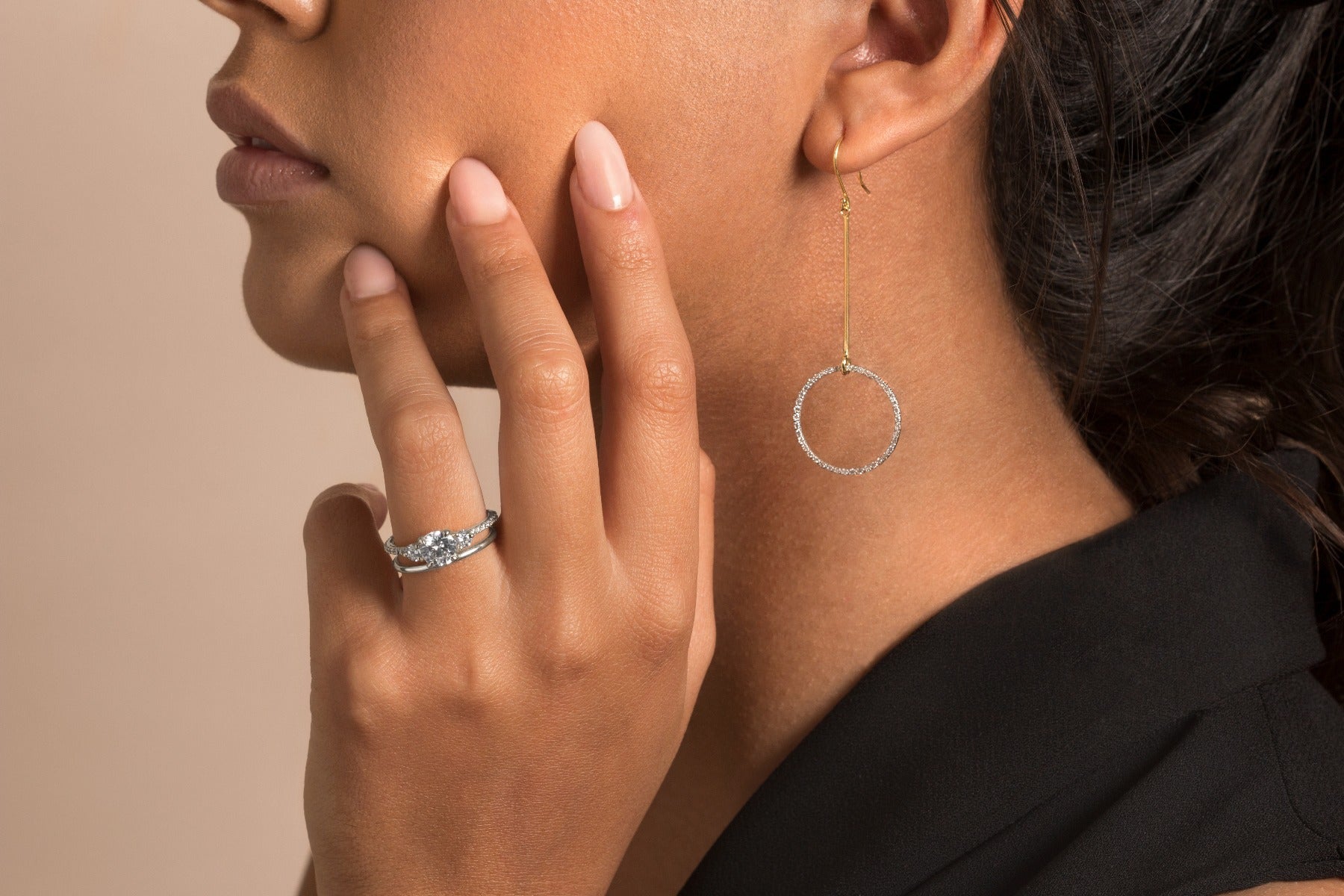 Cultivated Lab 3 Diamond Pave