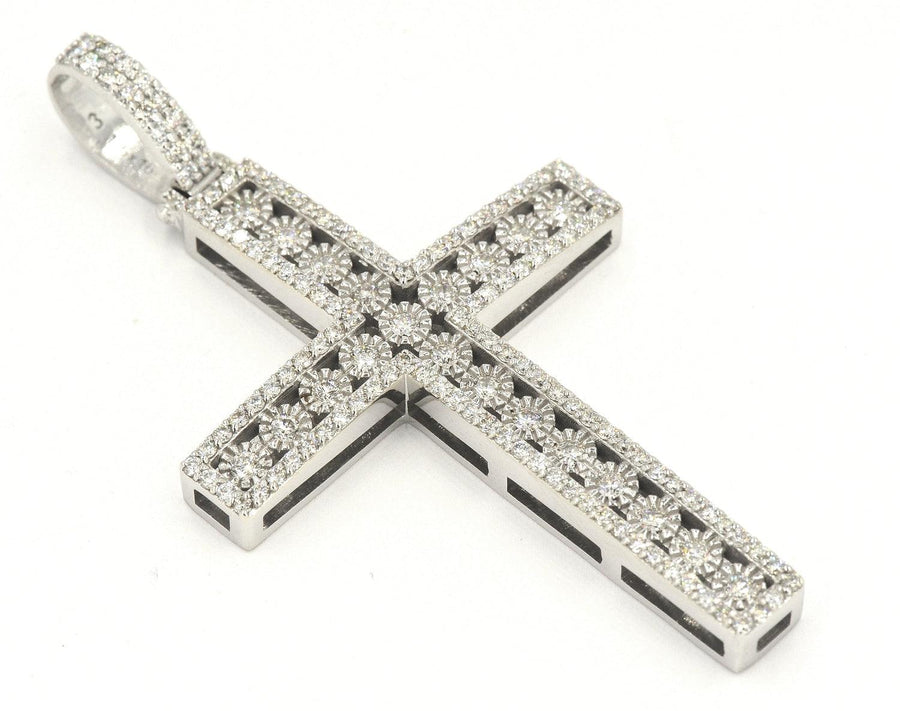 JDTK-H23-237 - Illusion Setting 2.10cttw Diamond Cross 2.6