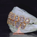 JDWR-2026-27 Flawless Emerald Prong Set Grillz Yellow Gold (Perms)