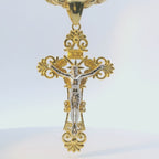 10k Solid Gold Cross Pendant