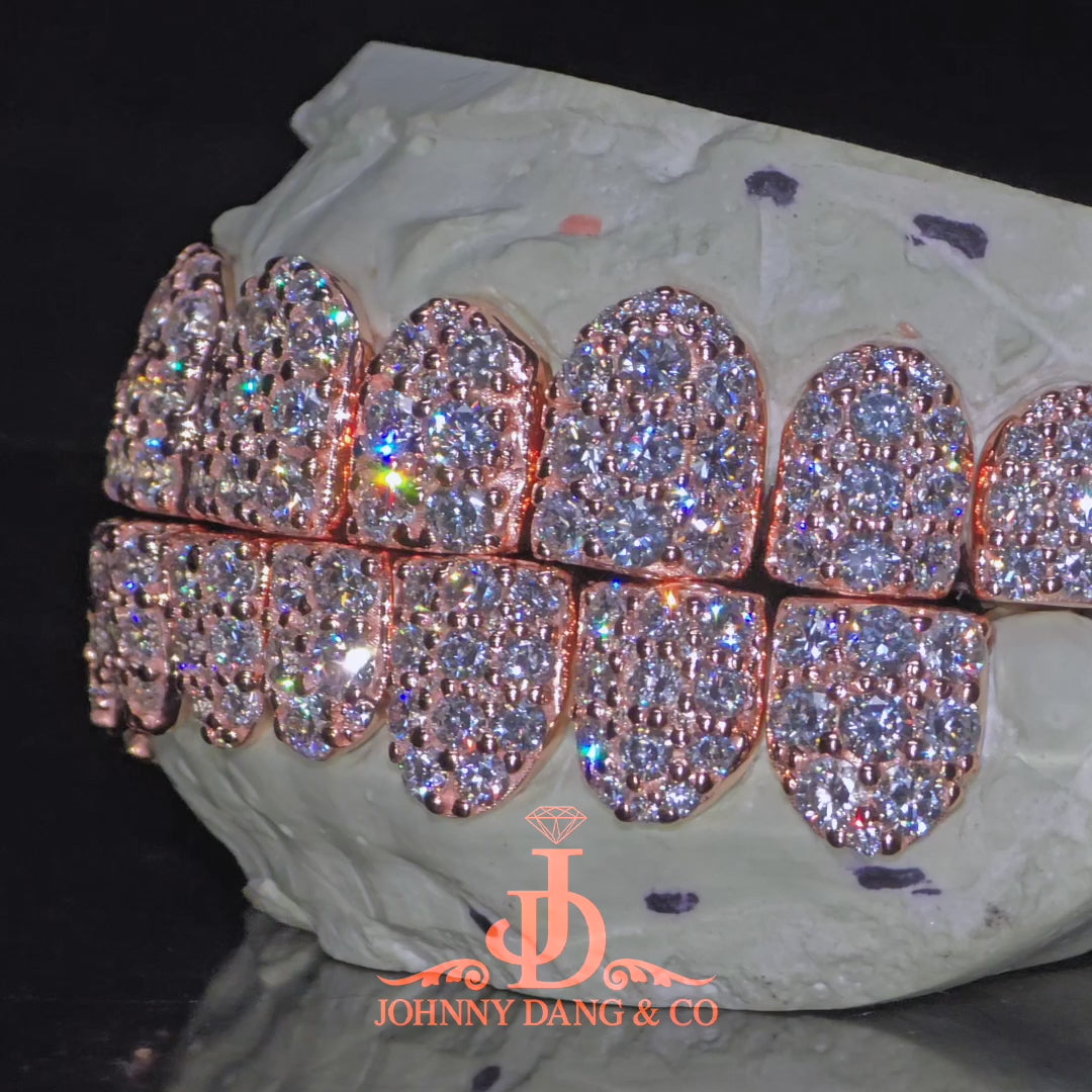 JDWR-2026-1-Flawless "10pt Ghost" Set Grillz Rose Gold (Perms)