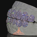JDWR-2026-23 Flawless BBHoneycomb Set Grillz White Gold (Pull Out)
