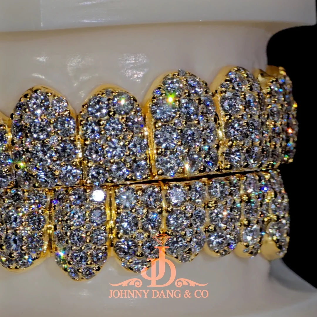 JDWR-2026-6-Flawless "10pt Ghost" Set Grillz Yellow Gold (Pullout)