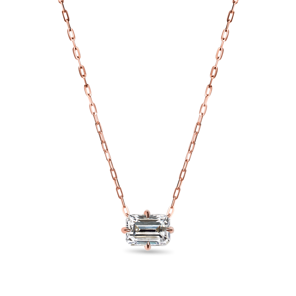 Emerald Cut Diamond Pendant