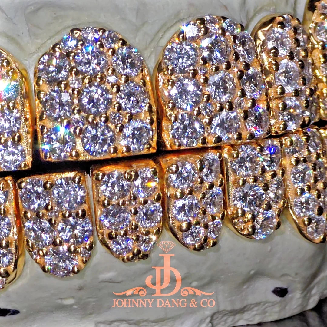 JDWR-2026-5-Flawless "10pt Ghost" Set Grillz Yellow Gold (Perms)