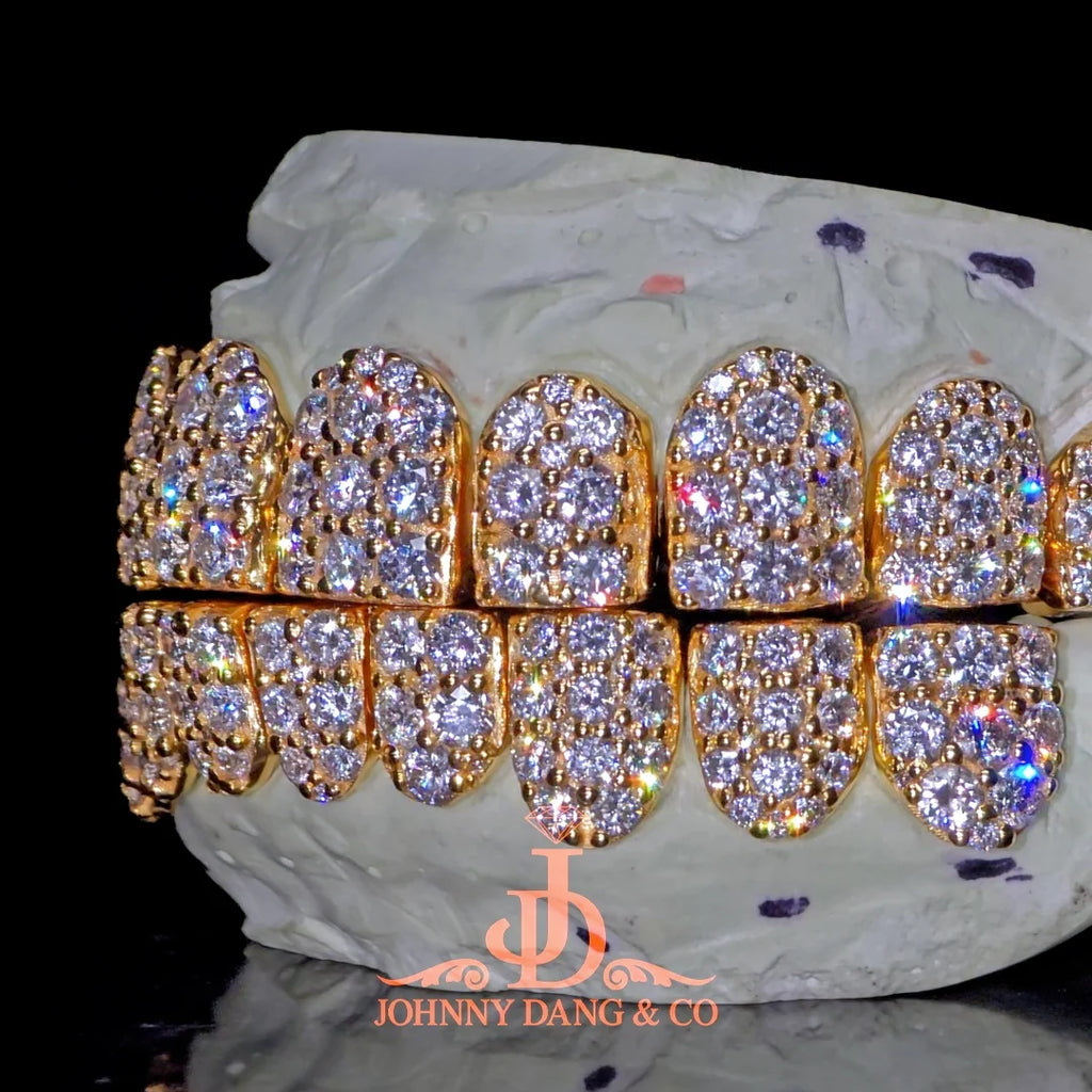 JDWR-2026-5-Flawless "10pt Ghost" Set Grillz Yellow Gold (Perms)
