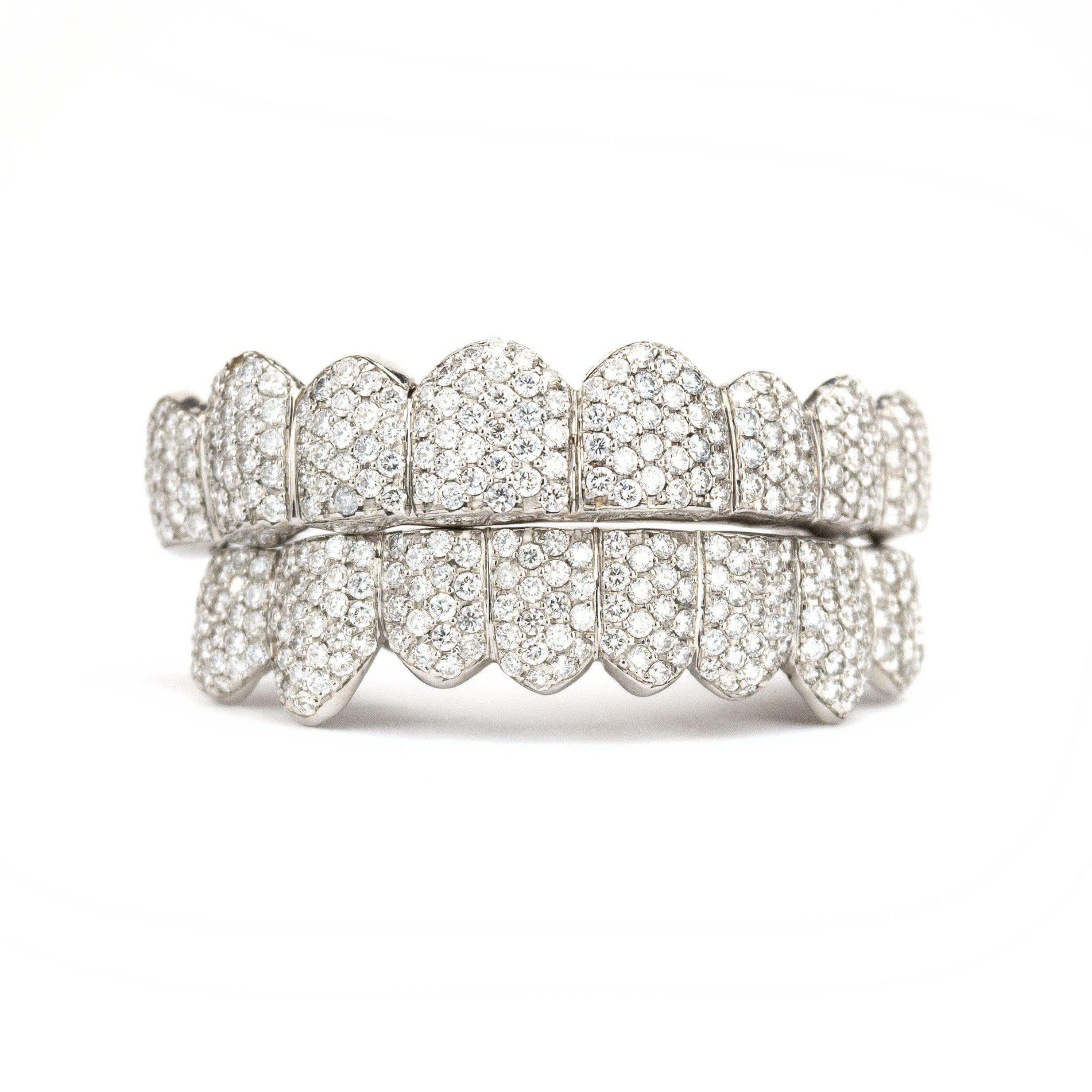 JDTK-043 8 TOP OR 8 BOTTOM SI Honeycomb Diamond Grillz - Johnny Dang & Co