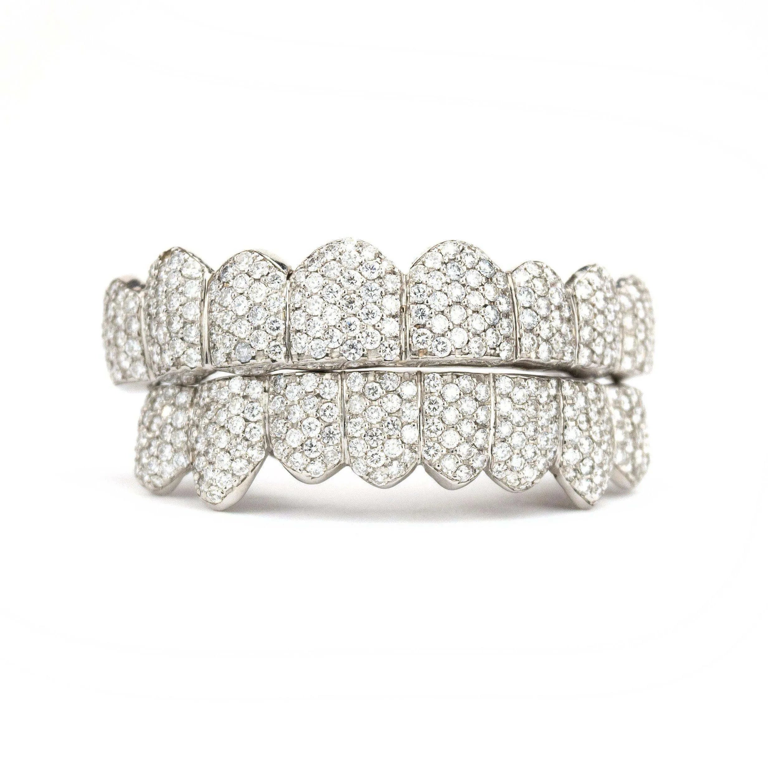 JDTK-043 8 TOP OR 8 BOTTOM SI Honeycomb Diamond Grillz - Johnny Dang & Co