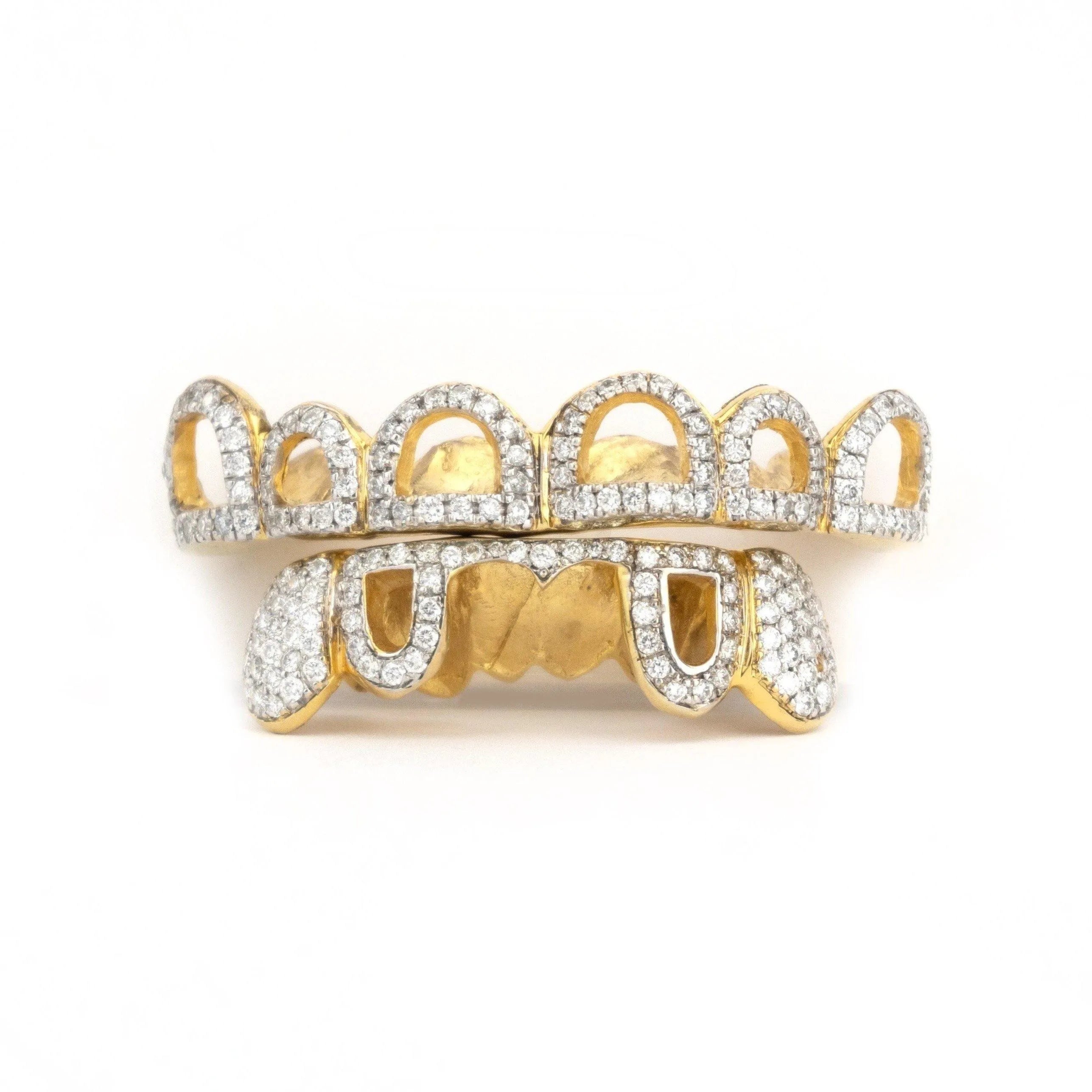 18K VS Split Open Face Diamond Grillz - Johnny Dang & Co