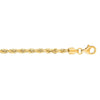 10K 18 inches Yellow Gold 3.0mm Shiny Solid Diamond Cut Royal Rope Chain with Lobster Clasp - Johnny Dang & Co