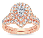 14K 1.00CT Diamond Bridal Ring - Johnny Dang & Co