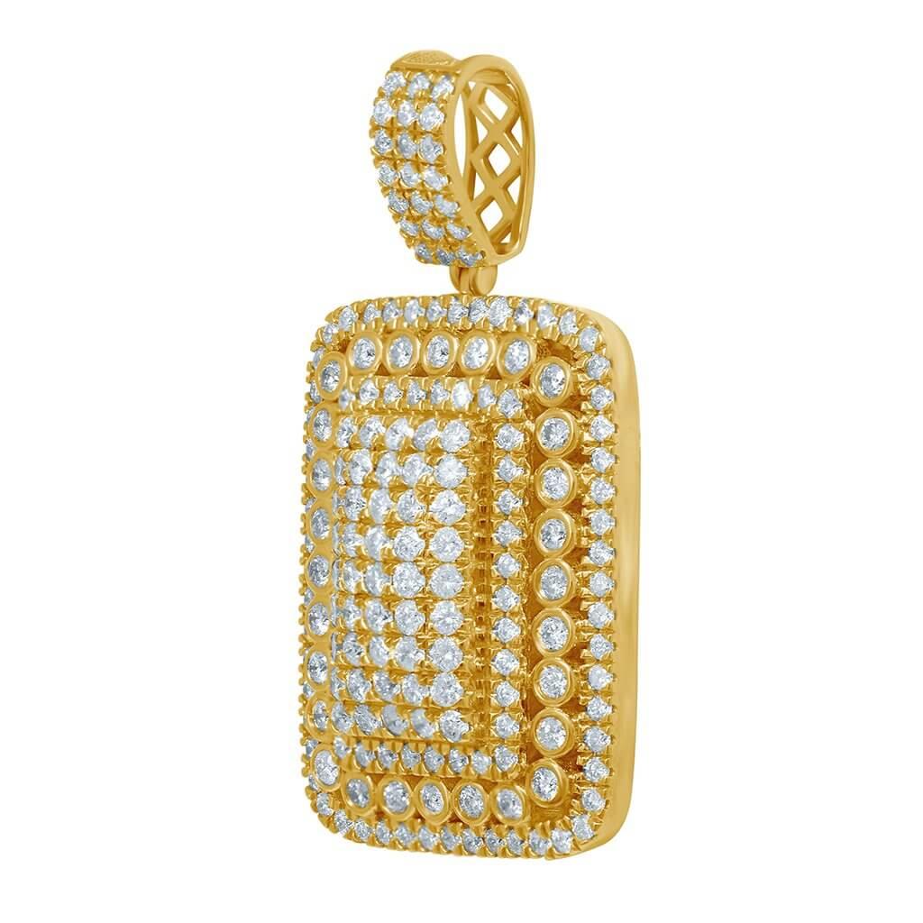 10K 3.53-3.55CT 3D DOG TAG - Johnny Dang & Co