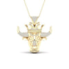 10K 0.50CT DIAMOND BULL HEAD PENDANT - Johnny Dang & Co
