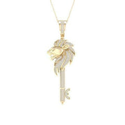 10K 0.50CT D-LION HEAD KEY - Johnny Dang & Co