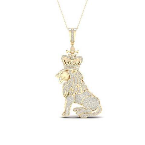 10K 3.25CT D-LION CHARM - Johnny Dang & Co
