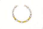 10.6mm Yellow & White Invisible Setting Bracelet - Johnny Dang & Co