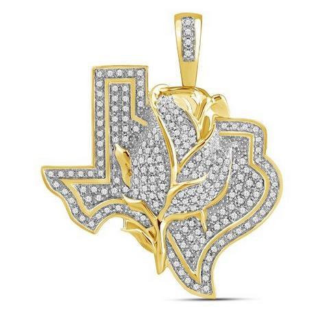 10KT 1.50CT D-MAP & FLOWER CHARM - Johnny Dang & Co