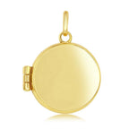 Yellow Gold Polished Circle Locket - 14K Gold - Johnny Dang & Co