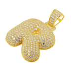TVJR- Sterling Silver CZ Letter R Pendant - Johnny Dang & Co