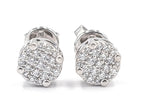 JDTKE3549- Custom Diamond Cluster Earrings - Johnny Dang & Co