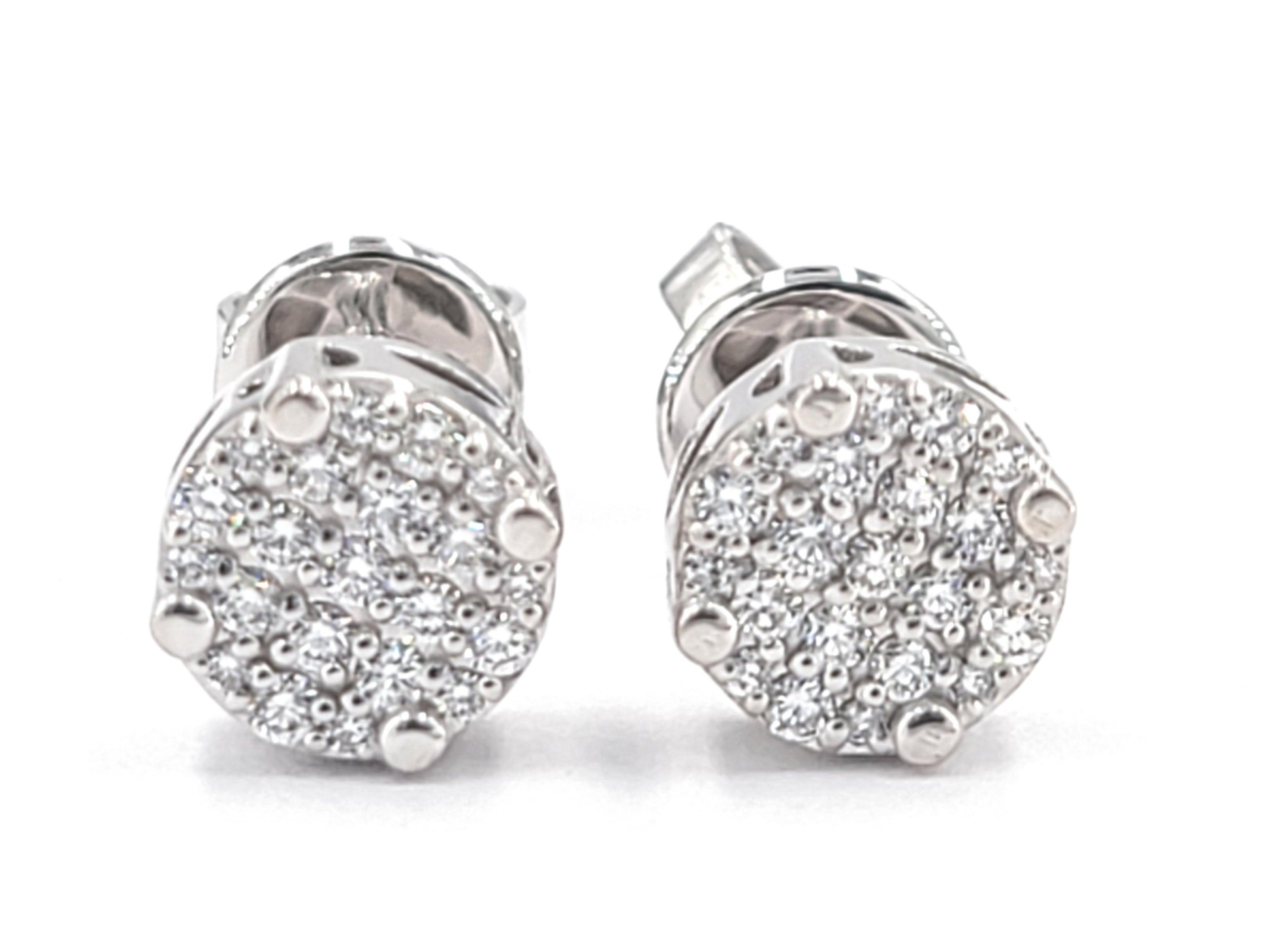JDTKE3549- Custom Diamond Cluster Earrings - Johnny Dang & Co