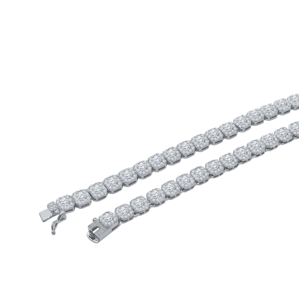 ICECUBE 5 MM 925 SILVER SQUARE TENNIS CHAIN | BMW9213571 - Johnny Dang & Co