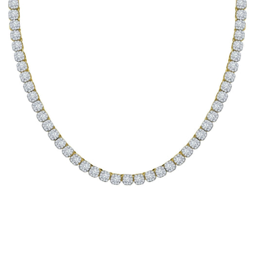 ICECUBE 5 MM 925 SILVER SQUARE TENNIS CHAIN | BMW9213572 - Johnny Dang & Co