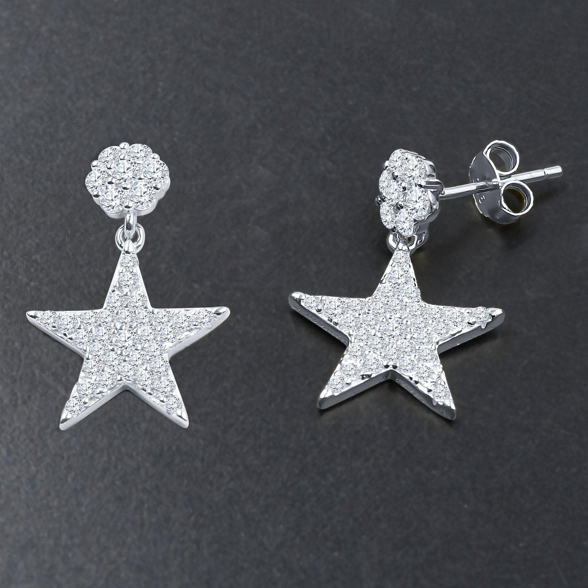 DAZZLING SILVER EARRINGS | BMW9214291 - Johnny Dang & Co