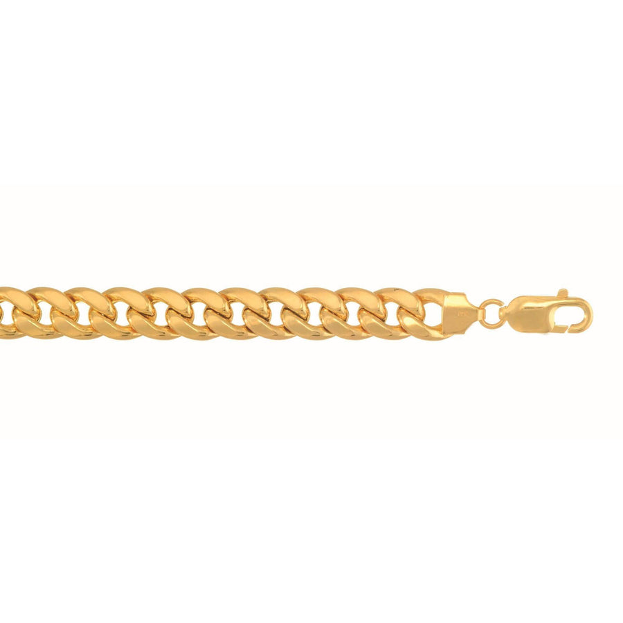 10k 22 inches Yellow Gold 7.8mm Lite Miami Cuban Link Necklace with Lobster Clasp - Johnny Dang & Co