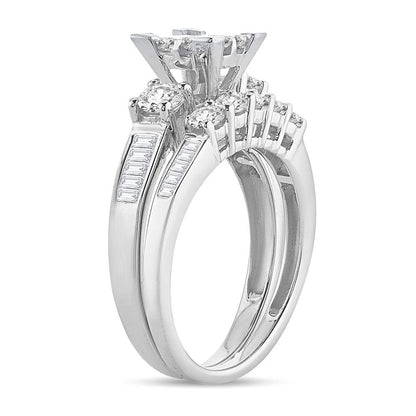 14K 2.00 CT PRINCESS CUT Diamond BRIDAL RING - Johnny Dang & Co