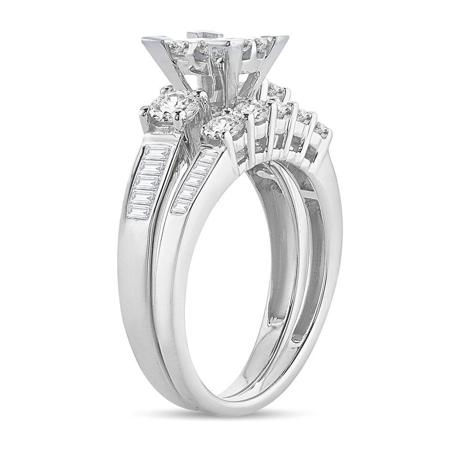 14K 2.00 CT PRINCESS CUT Diamond BRIDAL RING - Johnny Dang & Co